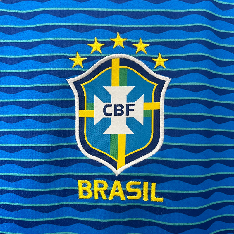 (PRONTA ENTREGA)CAMISA BRASIL 2024/25 AZUL