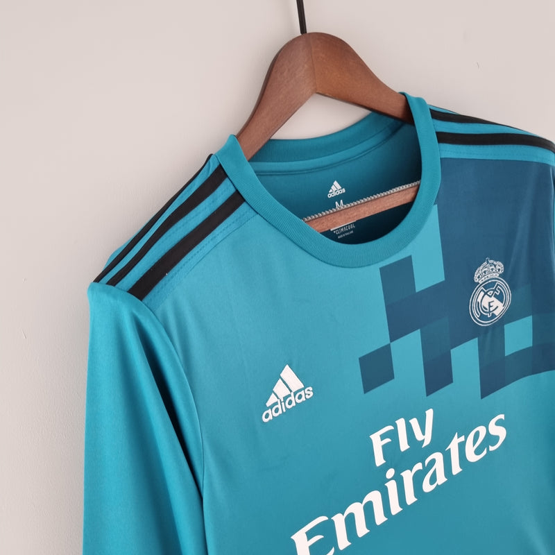 CAMISA RETRÔ REAL MADRID 2017/18 MANGA LONGA