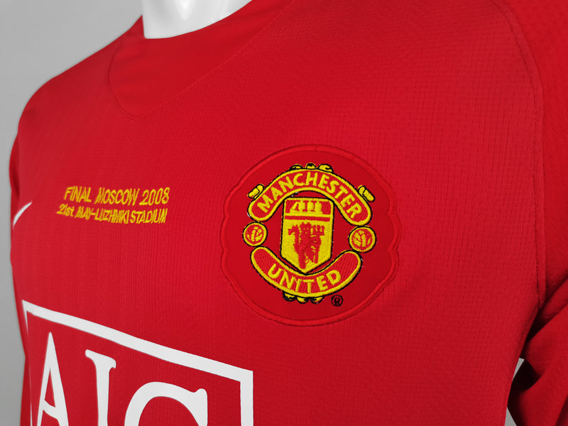 CAMISA RETRÔ MANCHESTER UNITED 2007/08 MANGA LONGA