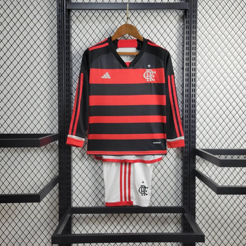 Conjunto Infantil 1 Flamengo 2024/25 Manga longa  - Unissex